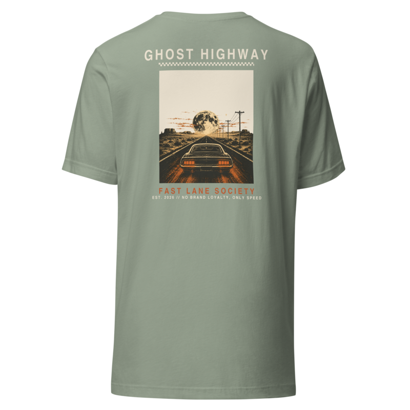 Drop 006 — Ghost Highway | Premium Graphic Tee - Sage