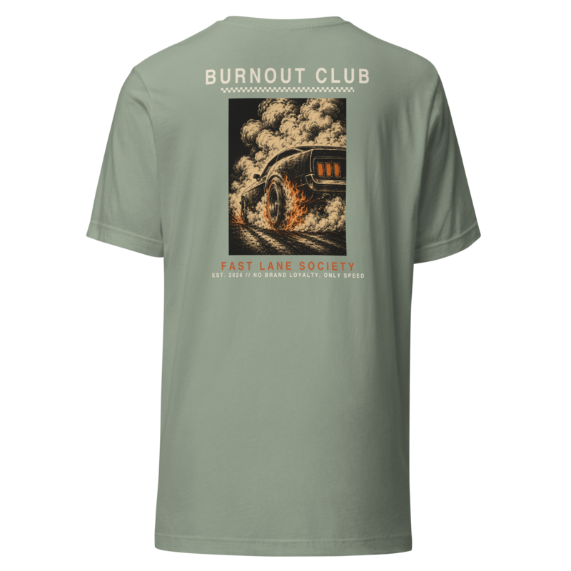 Drop 008 — Burnout Club | Premium Graphic Tee - Sage