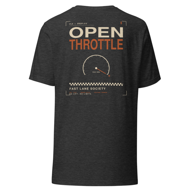 Drop 010 — Open Throttle | Premium Graphic Tee - Graphite