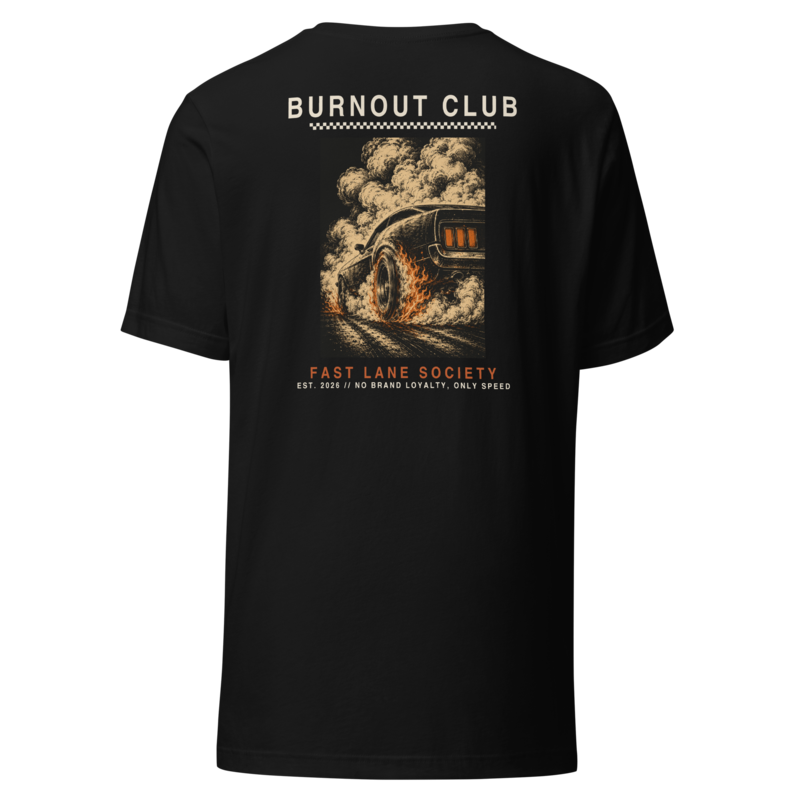 Drop 008 — Burnout Club | Premium Graphic Tee - Black