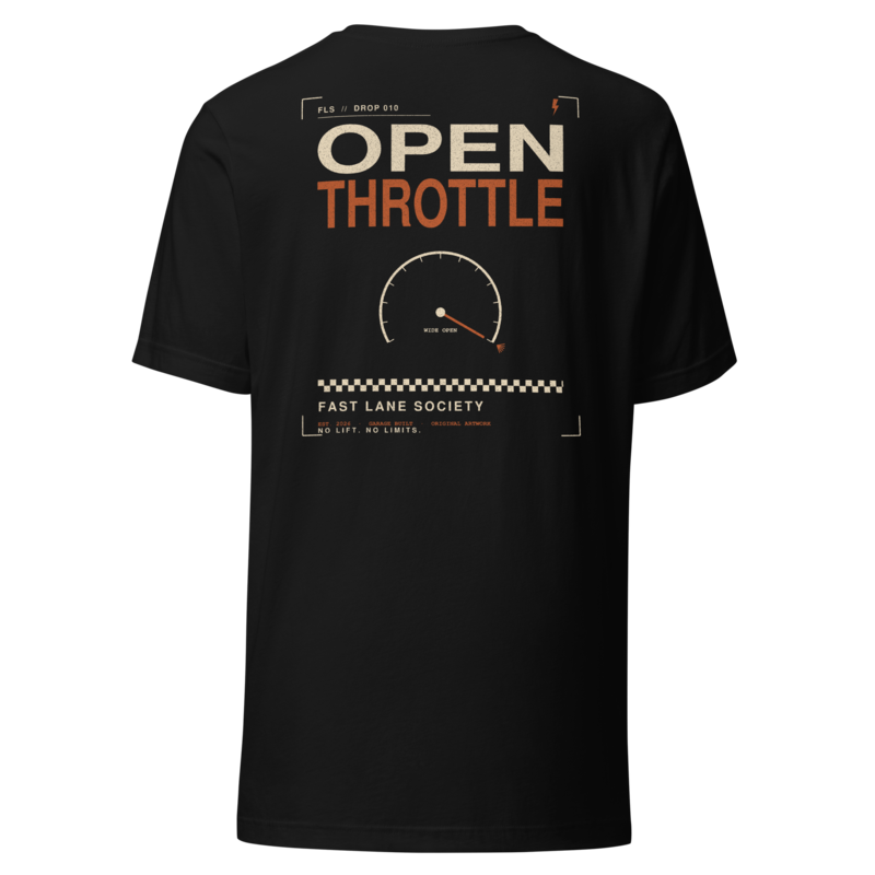 Drop 010 — Open Throttle | Premium Graphic Tee - Black