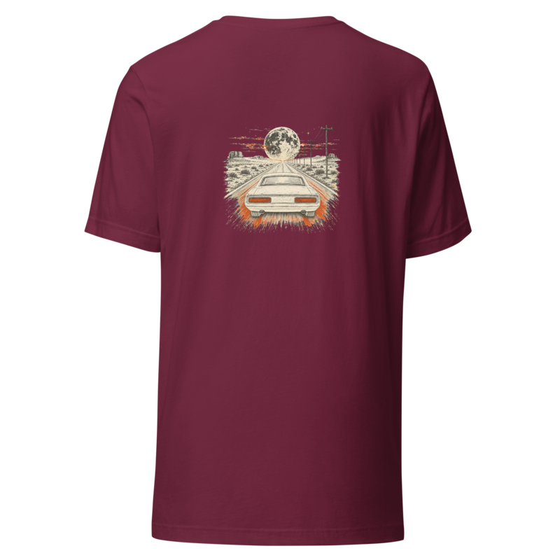 Drop 006 — Ghost Highway | Premium Graphic Tee - Maroon