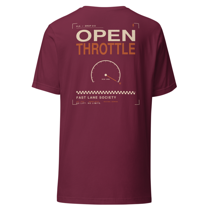 Drop 010 — Open Throttle | Premium Graphic Tee - Maroon