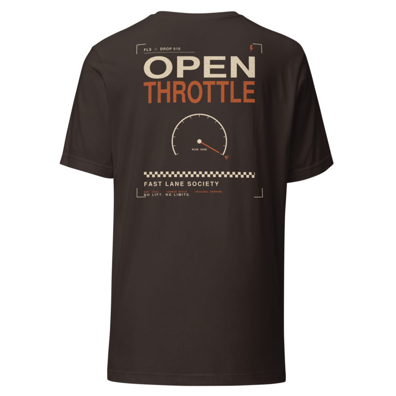 Drop 010 — Open Throttle | Premium Graphic Tee - Brown