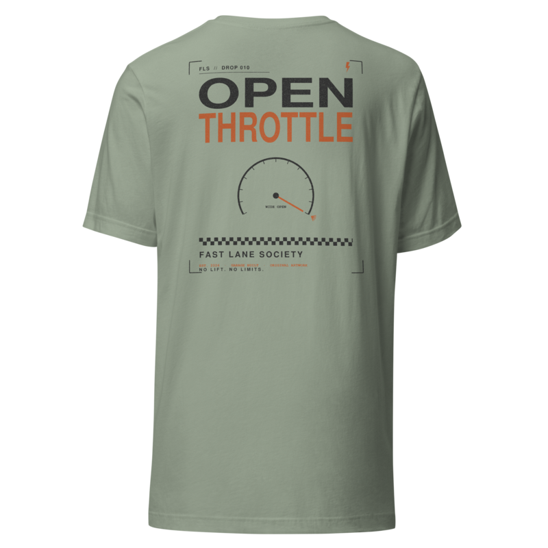 Drop 010 — Open Throttle | Premium Graphic Tee - Sage