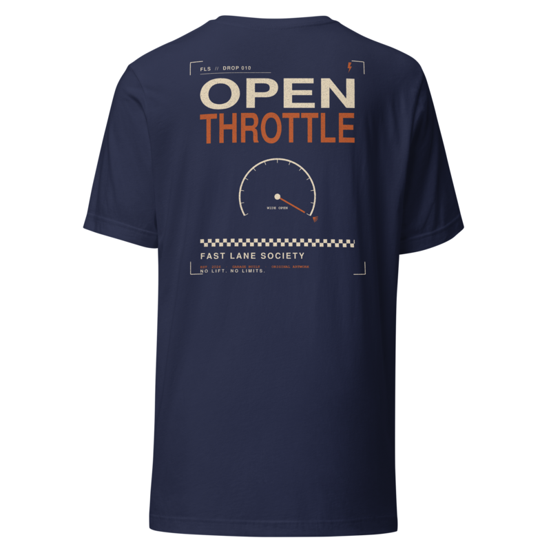 Drop 010 — Open Throttle | Premium Graphic Tee - Navy