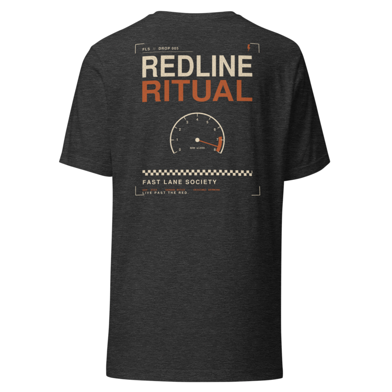 Drop 005 — Redline Ritual | Premium Graphic Tee - Graphite