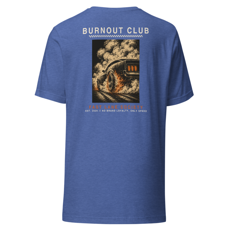 Drop 008 — Burnout Club | Premium Graphic Tee - Mystic Blue