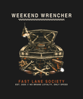 Weekend Wrencher graphic tee — black